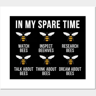 In My Spare Time Bee Lovers Beekeeping Posters and Art